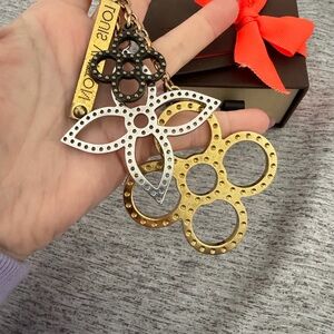 Louis Vuitton Gold and Silver Keychain